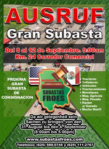 Producto disponible en próxima subasta