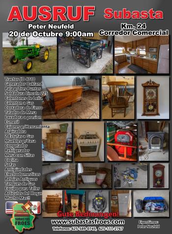 Producto disponible en próxima subasta